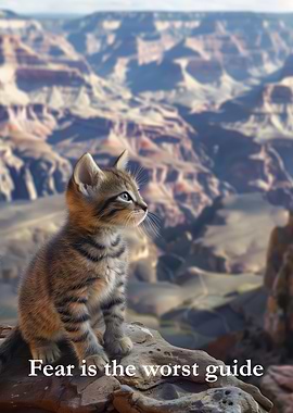 Kitten at the Grand Canyon