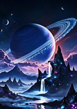 Waterfalls Beneath the Cosmic Rings