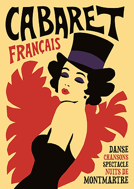 Vintage Cabaret Francais Poster