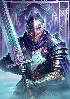 Glowing Fantasy Knight with Greatsword
