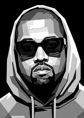Kanye West WPAP Pop Art Portrait