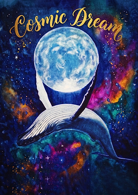 Cosmic Dream Whale Art