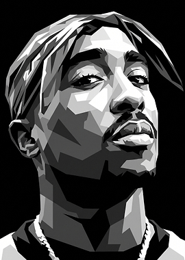 Tupac Shakur WPAP Pop Art Portrait
