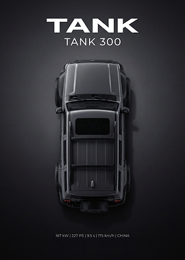 Tank 300 SUV Top View Poster