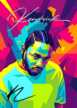 Kendrick Lamar Pop Art Portrait