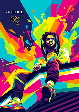 J. Cole Pop Art Portrait