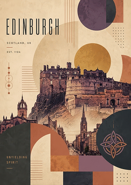 Edinburgh Scotland Travel Poster