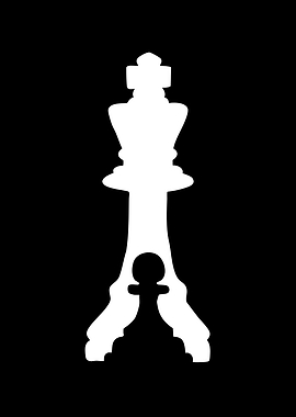 Chess King and Pawn Optical Illusion