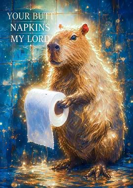 Capybara Offering Toilet Paper