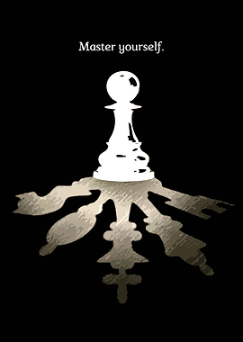 Master Yourself Chess Pawn Poster