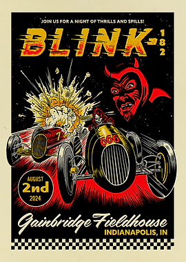 Blink-182 Indianapolis Concert Poster
