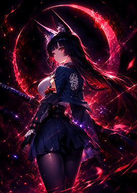 Anime Miyabi Fox Girl Samurai Warrior