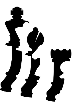 Minimalist Chess Piece Silhouettes