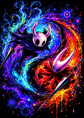 Hollow Knight and Hornet Yin Yang