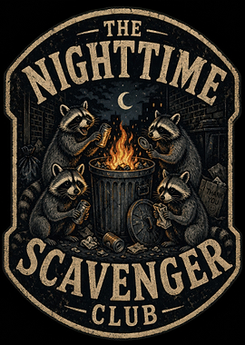 The Nighttime Scavenger Club Raccoons