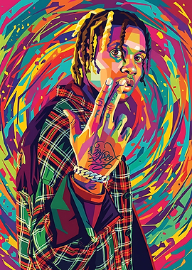 Lil Durk Pop Art Portrait