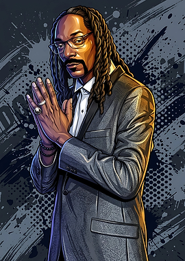 Snoop Dogg Stylized Portrait Illustration
