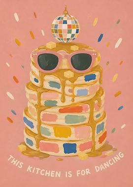 Disco Pancake Stack Art Print
