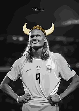Erling Haaland Viking Poster