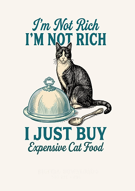 Funny Cat Expensive Food Poster