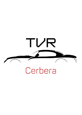 TVR Cerbera Minimalist Car Silhouette