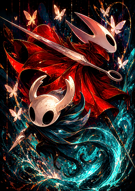 The Knight and Hornet Hollow Knight