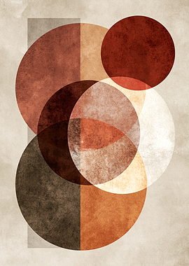 Abstract Geometric Circles Wall Art