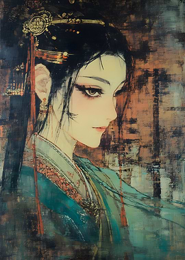 Portrait of an Elegant Asian Noblewoman