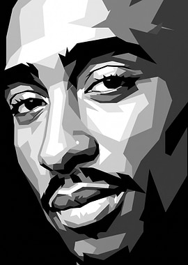 Tupac Shakur WPAP Pop Art Portrait