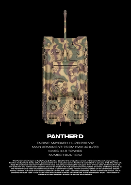 Panther D Tank Technical Poster