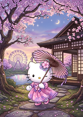 Hello Kitty in Cherry Blossom Garden