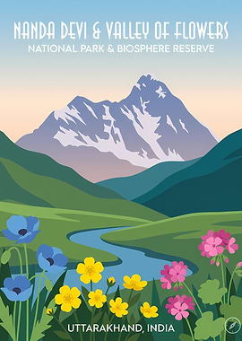 Nanda Devi Valley of Flowers Poster
