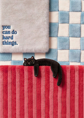 Cute Black Cat Inspirational Wall Art