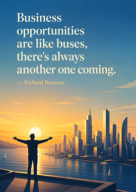 Richard Branson Inspirational Business Quote Poster