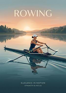 Rowing Elegance in Motion Poster