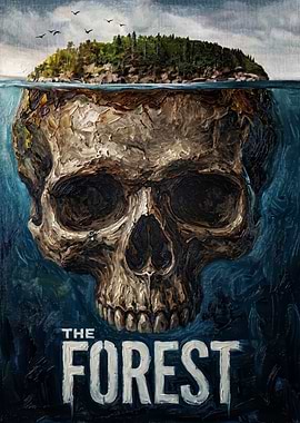 The Forest Game Skull Poster