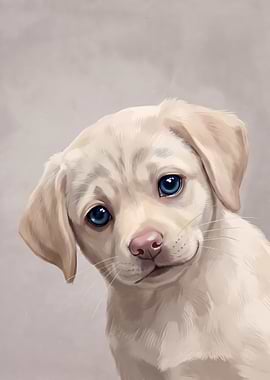 Adorable Cream Puppy Portrait