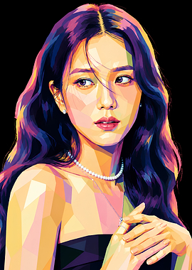 Jisoo Blackpink Low Poly Portrait