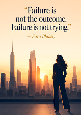 Inspirational Quote Cityscape Poster
