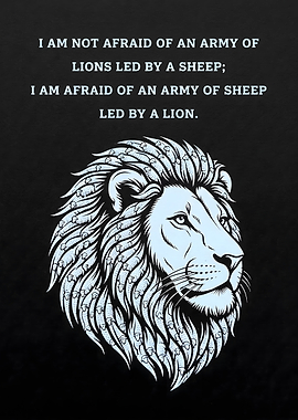 Lion Made of Sheep Inspirational Quote