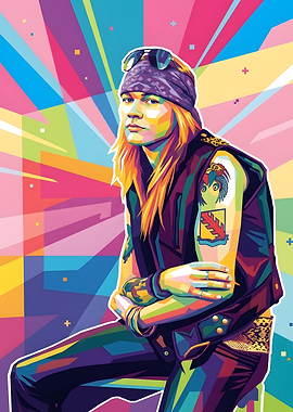 Axl Rose Pop Art Portrait