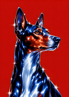 Glossy Artistic Portrait of a Dog