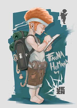 Young Adventurer Sketching in Nature
