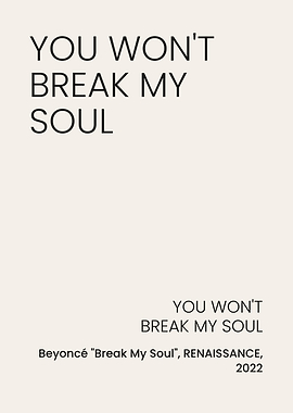 Beyoncé Break My Soul Minimalist Poster
