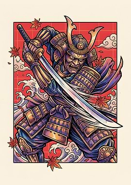 Fierce Samurai Warrior with Katana