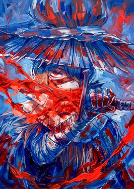 Impressionist Samurai Warrior Portrait