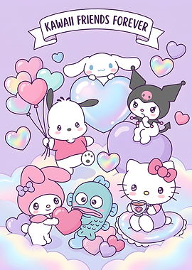 Sanrio Kawaii Friends Forever Illustration