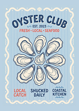 Oyster Club Seafood Restaurant Poster