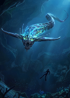 Subnautica Reaper Leviathan Encounter
