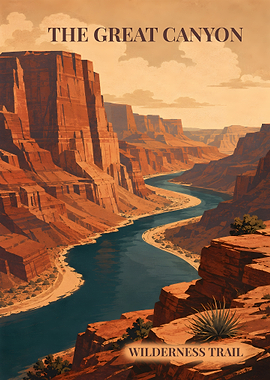 The Great Canyon Wilderness Trail Poster